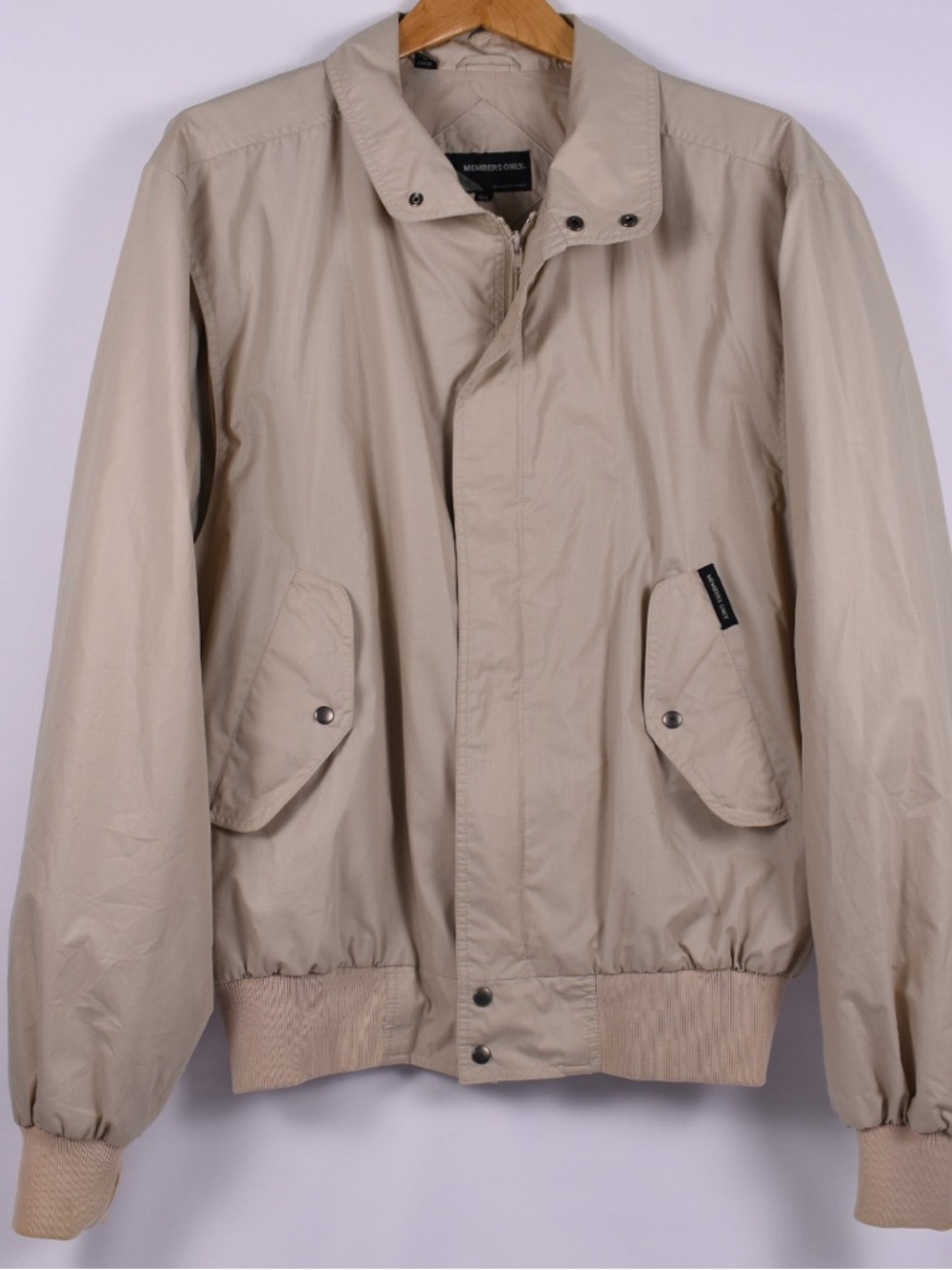 Vintage Members Only Beige Bomber Jacket XL
